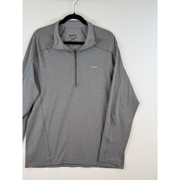 Patagonia Men Shirt Gray Capilene 3 Midweight Baselayer 1/4 Zip Pullover L Large - Picture 5 of 10